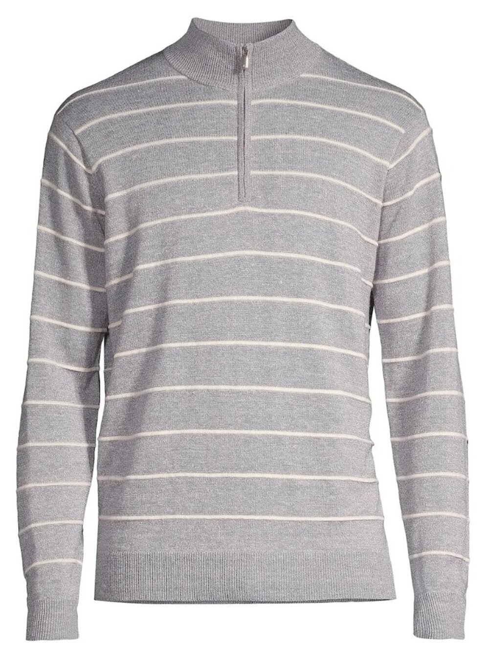 NWT Peter Millar Crown Eastham Striped 1/4 Zip Sweater Wool Linen Blend - Large